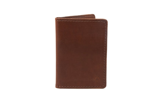 Classic vertical bifold slim wallet in whiskey Kangaroo leather - Kohutt™ - made in Tasmania