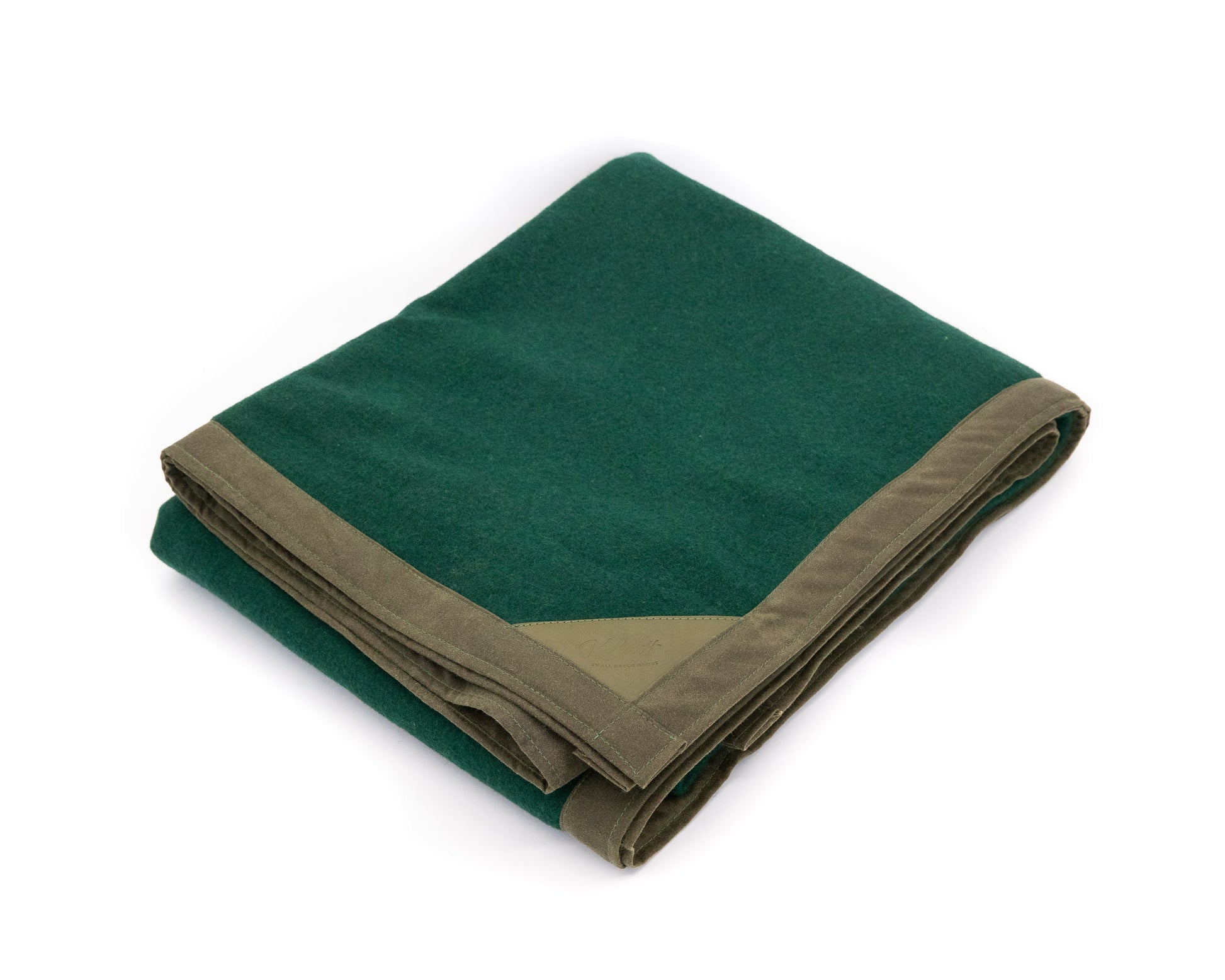 LIMITED EDITION: Oilskin canvas & wool blanket in forest green