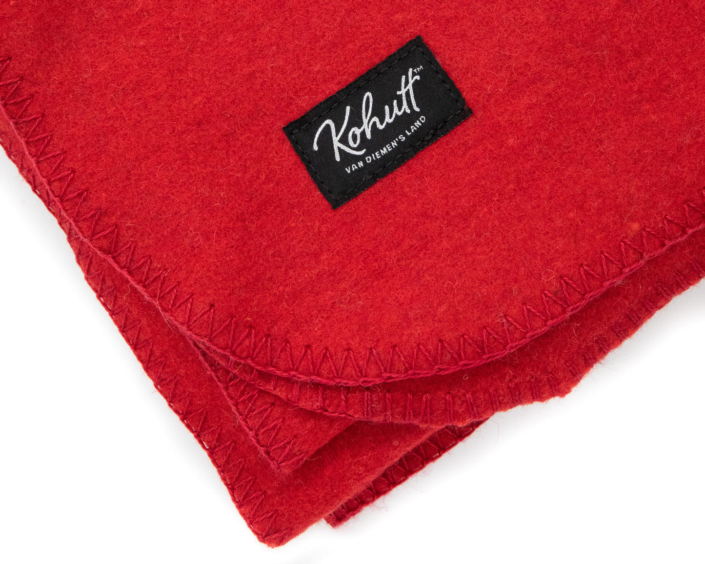 Australian made wool army blanket in crimson red - Kohutt™ - made in Tasmania