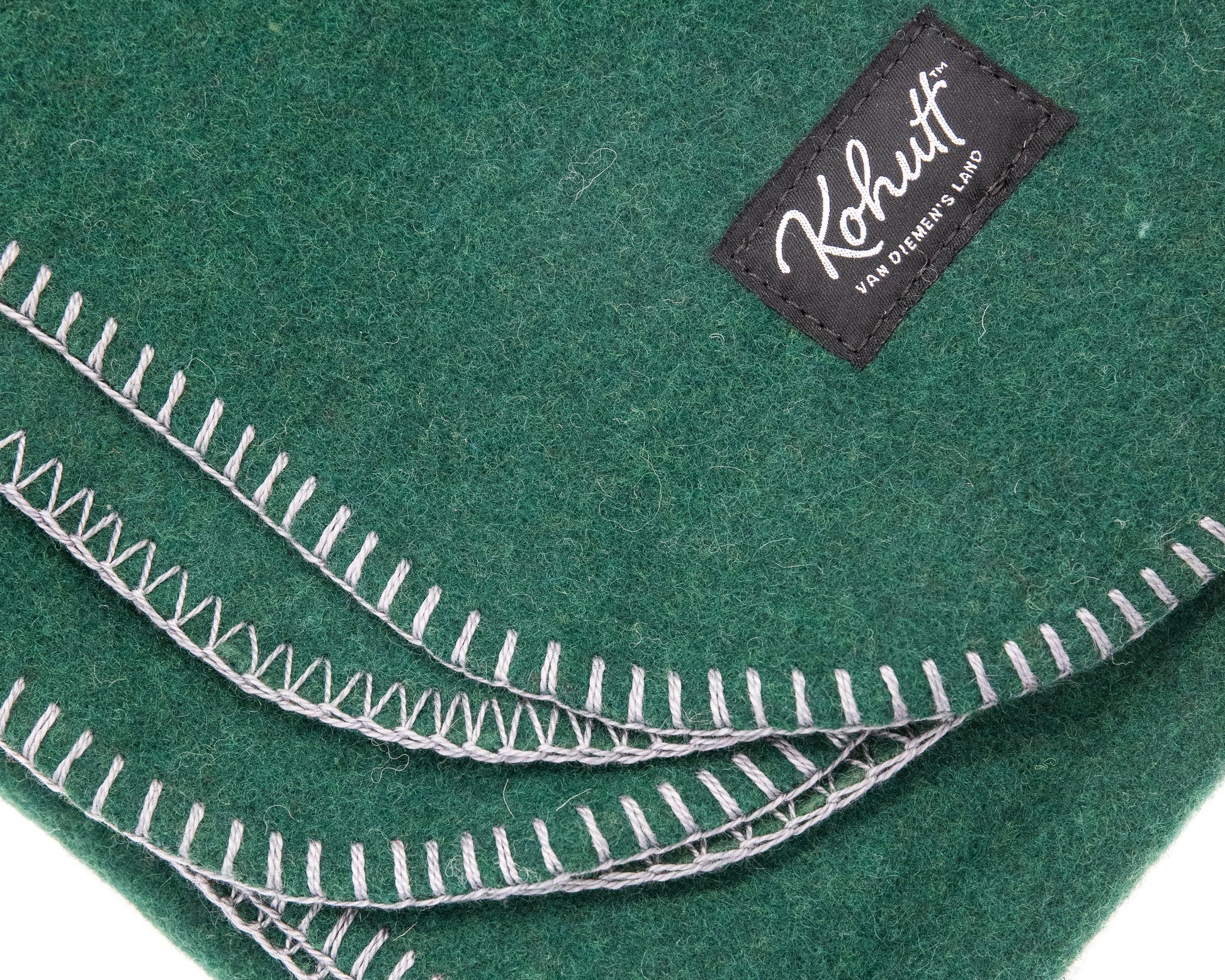 Australian made wool army blanket in emerald sea - Kohutt™ - made in Tasmania