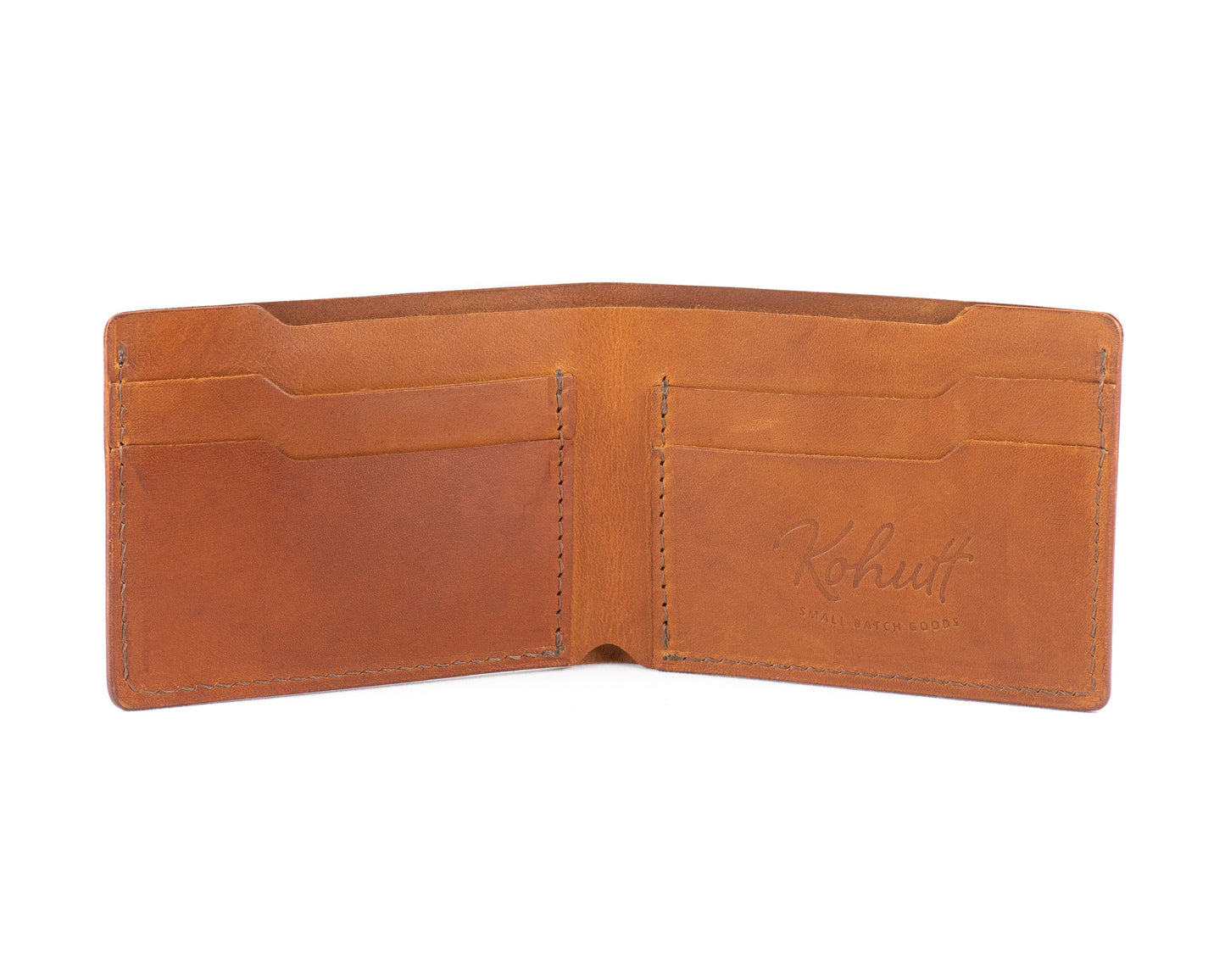 Classic bifold slim wallet in caramel Kangaroo leather - Kohutt™ - made in Tasmania