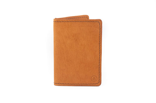 Classic vertical bifold slim wallet in caramel Kangaroo leather - Kohutt™ - made in Tasmania