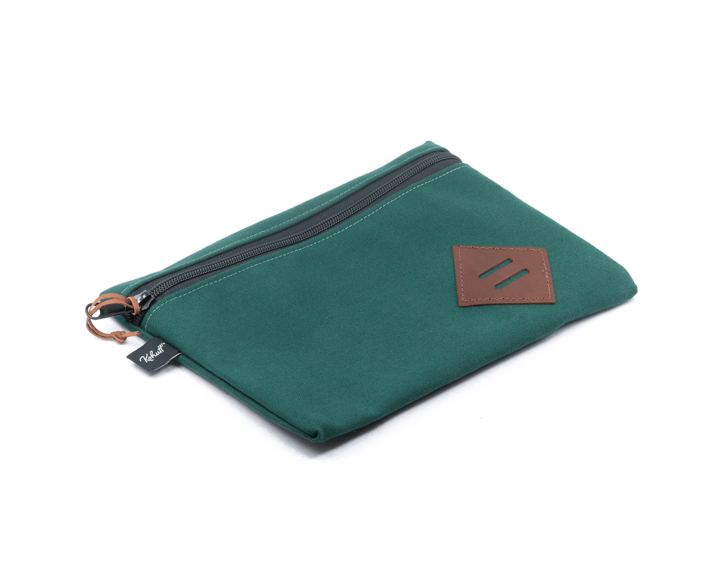 Heritage green canvas field zipper travel pouch - Kohutt™ | Enduring Handcrafted Goods